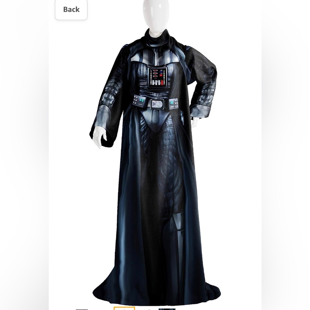 Star Wars Darth Vader Comfy Throw Blanket with Sleeves - Adult Size 48”x71”